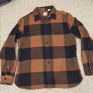 Levi's Brown and Black flannel Shirt